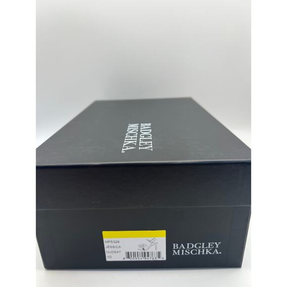 Badgley Mischka Jessica Heeled Sandal Nude Satin Women's Size 10. - Picture 6 of 12